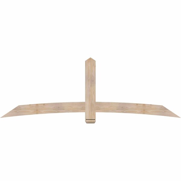 Ekena Millwork Bellingham Smooth Timber Gable Bracket, Douglas Fir, 96"W x 32"H x 1 1/2"D x 5 1/2"F, 8/12 Pitch GBW096X32X0206BEL00SDF - main